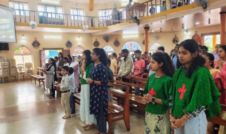 Youth Sunday Celebration Held at Parish Church, Jog Falls, Diocese of Shimoga 