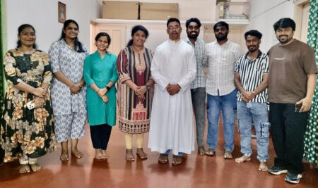 Yuvamitra Youth Commission Visits St. Thomas Church, Davanagere, Diocese of Shimoga 